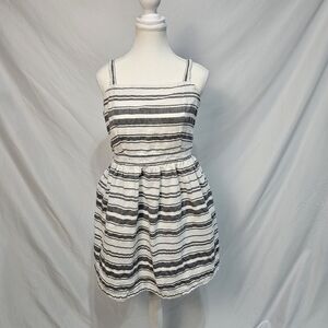 Striped Grey and White Women's Dress